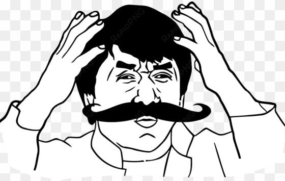 jackie chan moustache vectorized 1361649265 - jackie chan meme transparent