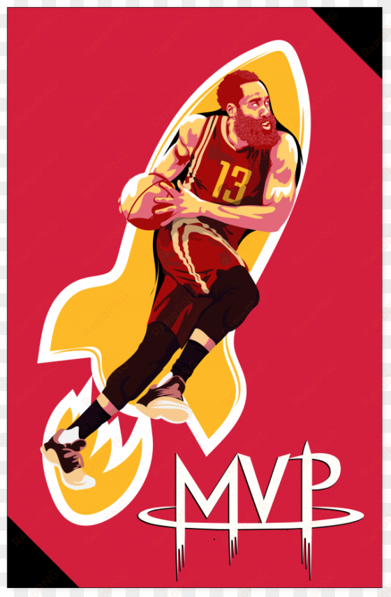 james harden mvp art poster - james harden art