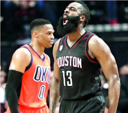 james harden rockets png download - james harden thunder game 1