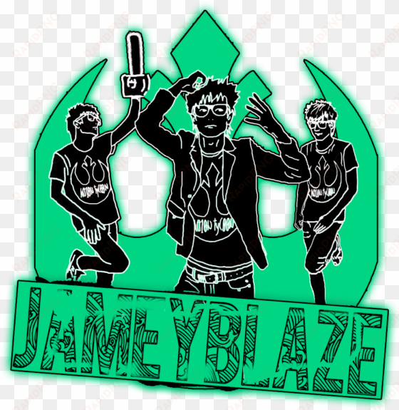 jamey blaze teal black logo emblem symbol rebel alliance - illustration