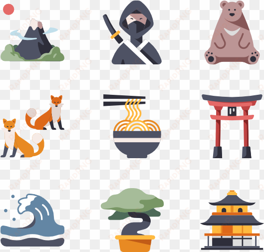 japan - summer icon japan