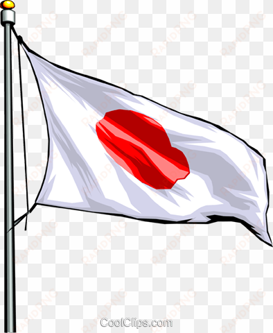 japanese flag royalty free vector clip art illustration - japan flag