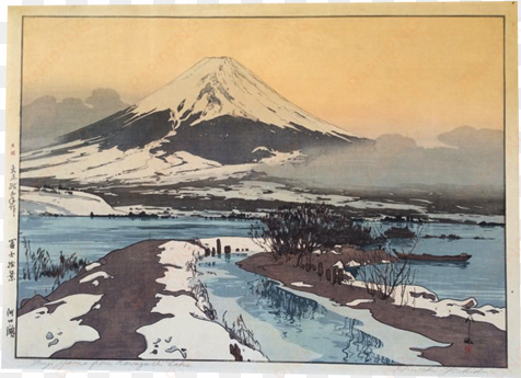 japanese prints - mount fuji from lake kawaguchi, from the series ten
