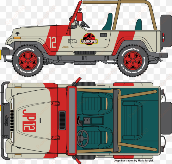 Jeep Drawing Cute - Jurassic Park Jeep Reference transparent png image