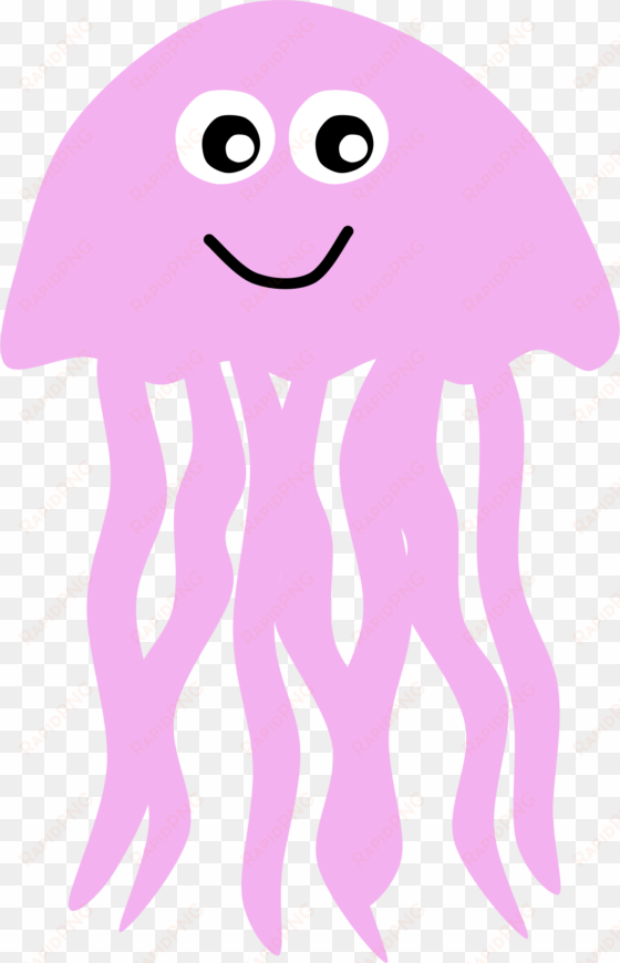 jelly clipart blue jellyfish - cartoon jellyfish transparent