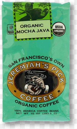 jeremiah's pick organic mocha java dark coffee bean - jeremiah's pick coffee organic water processed dark