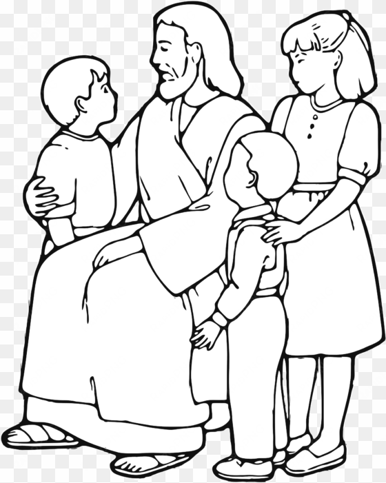 Jesus With Children Drawing At Getdrawings - Jesus With Children Clip Art transparent png image
