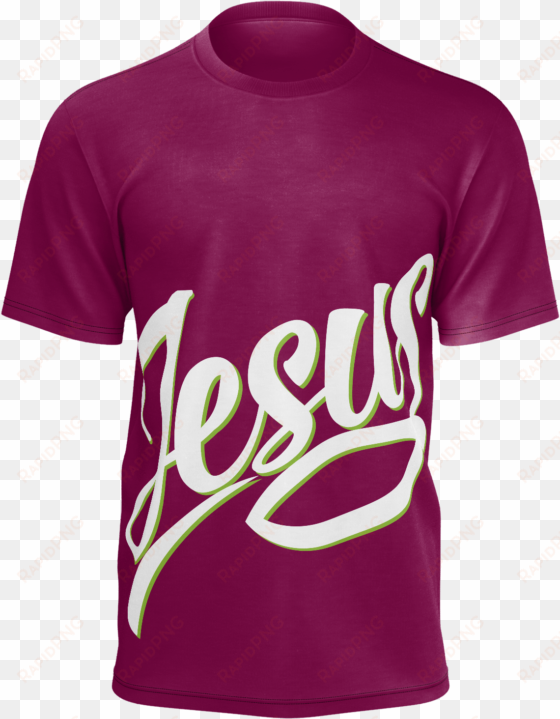 jesus with fish design on wine t-shirt - jesus graphic print canvas tote bag 100% cotton