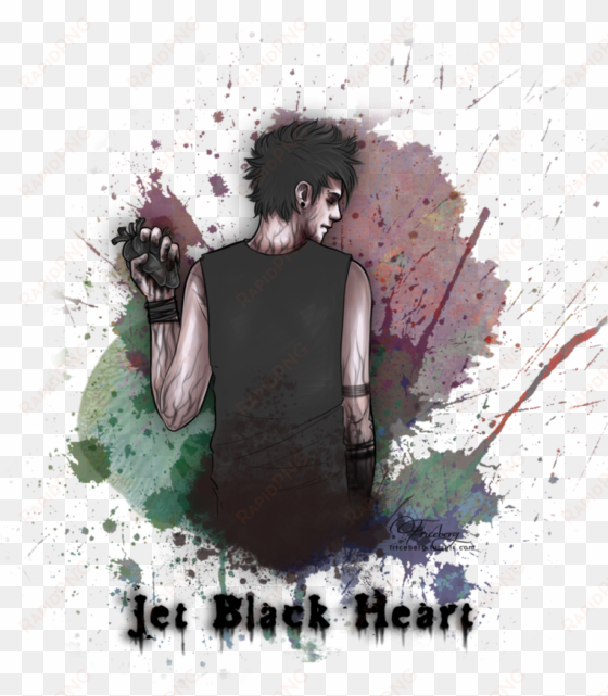 jet black heart artwork by friceberg
