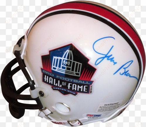 jim brown autographed cleveland browns mini helmet - pro football hall of fame