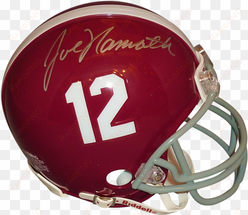 joe namath autographed alabama crimson tide mini helmet - football helmet