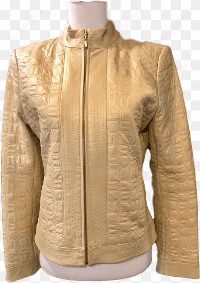 john collection light gold leather moto jacket lined - clothing