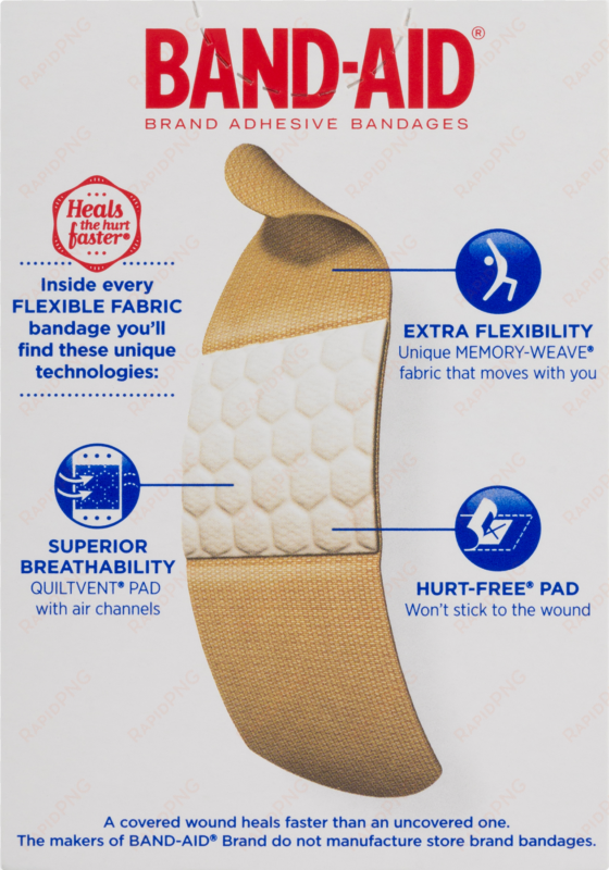 Johnson & Johnson Band-aid Flexible Fabric Adhesive - Band-aid Flexible Fabric Bandages, Quiltvent, Assorted transparent png image