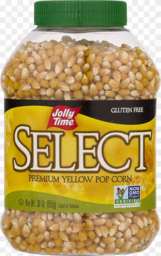 jolly time select premium yellow pop corn 30 oz. jar