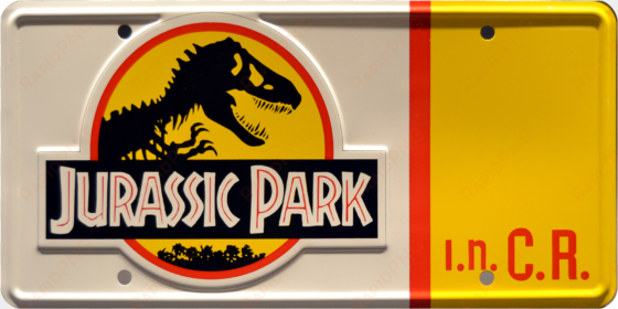 jp prop plate movie memorabilia from jurassic park - jurassic park license plate