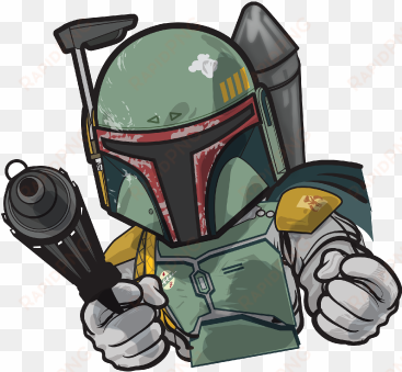jpg black and white download lil boba fett icon by - boba fett cartoon png