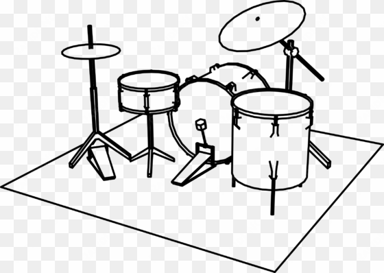 jpg black and white drum set clipart black and white - drums