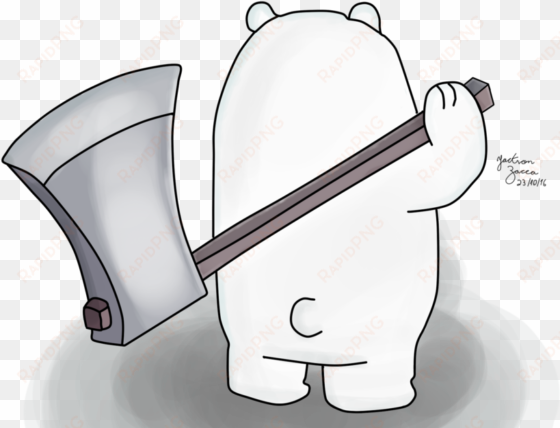 jpg black and white library we bare baby with his axe - we bear bears ice bear with axe
