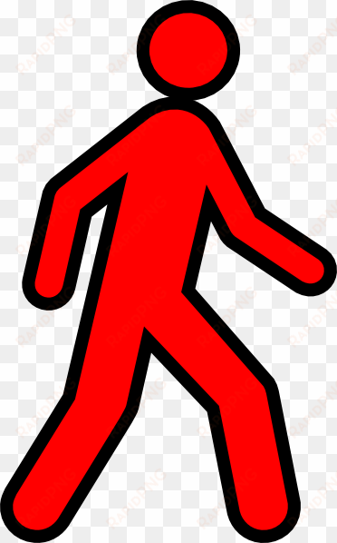 jpg black and white stock red man with black clip art - red walking man