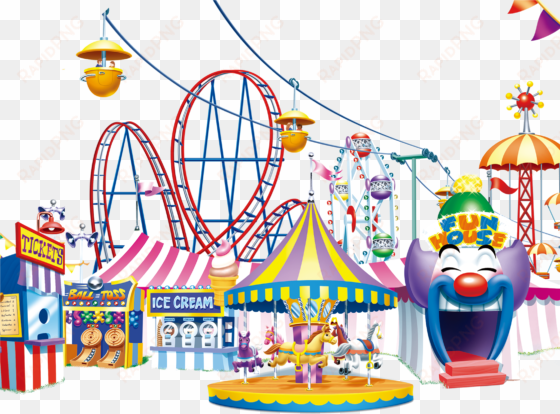 jpg free amusement park happy transprent - amusement park background cartoon free