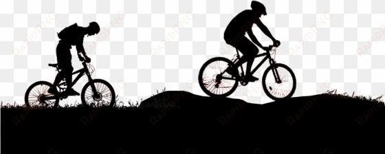 jpg library stock biker vector silhouette - vector mountain bike png