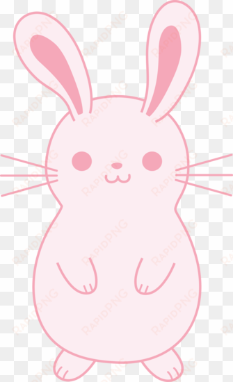 jpg royalty free cute pink easter bunny free clip art - rabbit clip art black
