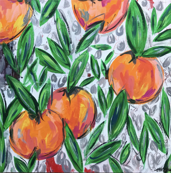 jpg royalty free stock orange blossoms for june original - drawing