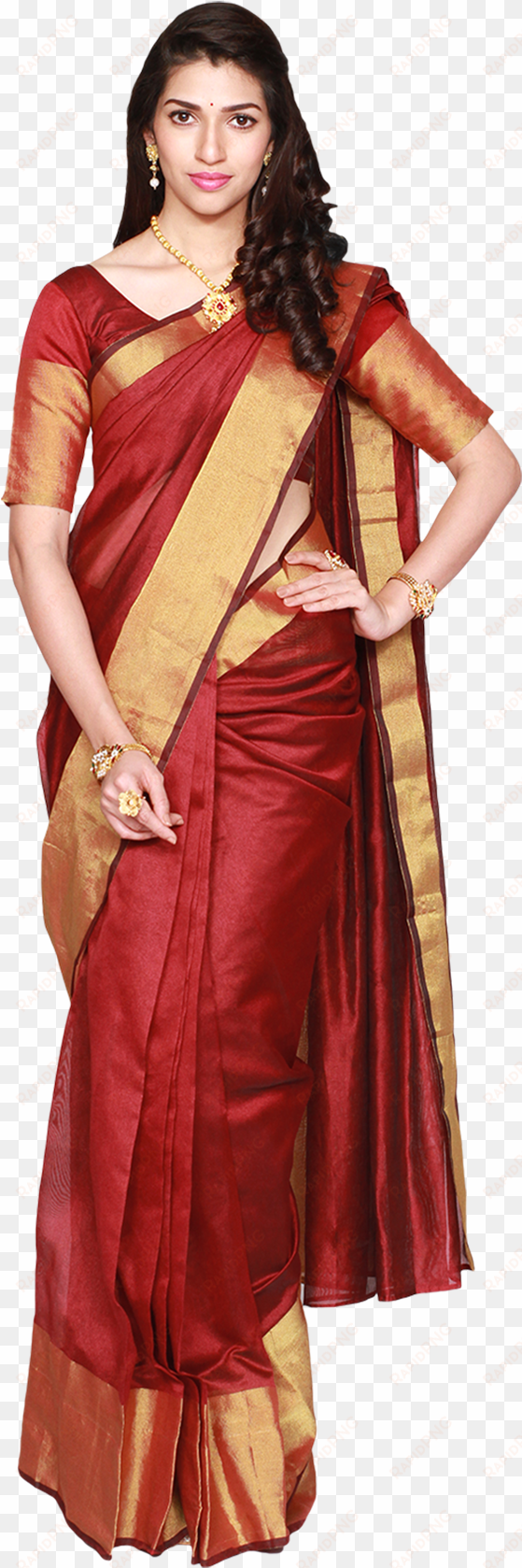 jpg royalty free stock sonakshi maroon cotton saree - model in saree png