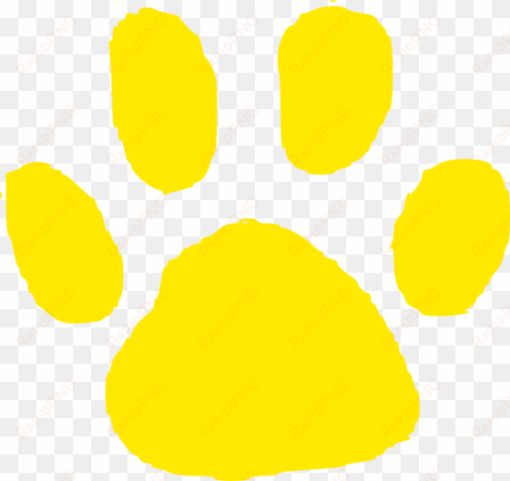 jpg transparent library bobcat clipart blue dog paw - black and yellow paw print