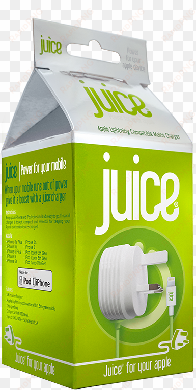 juice<sup>®</sup> apple lightning mains charger - juice apple 30 pin to usb charger ods - green