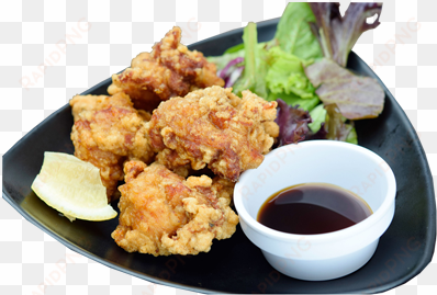 juicy fried chicken thigh with an original garlic pepper - jinya ramen bar