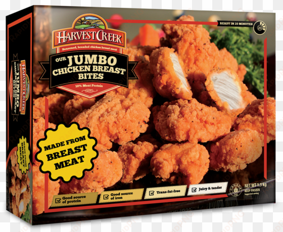 Jumbo Chicken Breast Bites - Harvest Creek Chicken Nuggets transparent png image