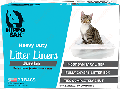 jumbo litter liners - hippo sak plant based - tall kitchen bags