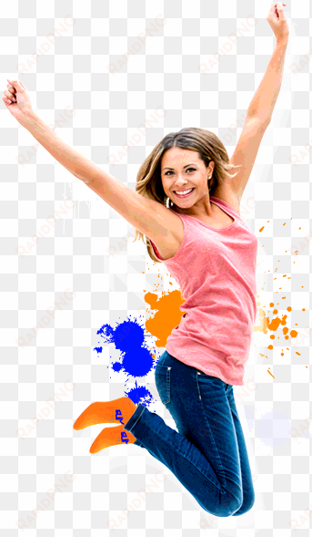 jumping person png download - happy girl jumping png