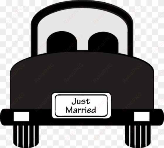 june clip art limo - just married black clipart