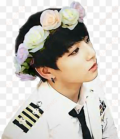 Jungkook Bts Flowercrown Cute - Bts Jungkook Png transparent png image