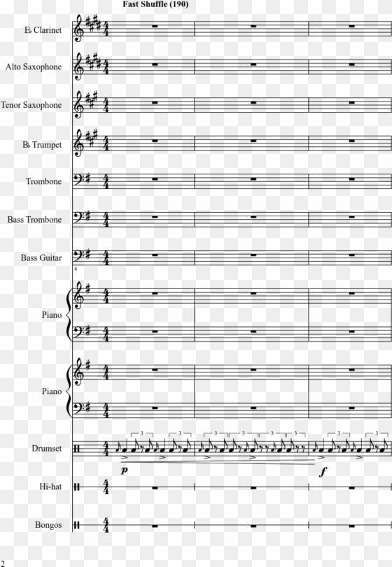 jungle swing sheet music 2 of 40 pages - can can orchestra score