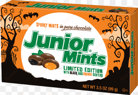 junior mints got a seasonal makeover with orange - halloween junior mints