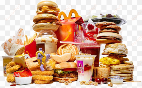 junk food transparent background png - alot of fast food