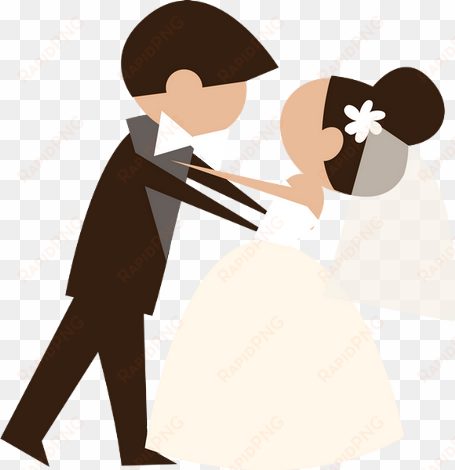 Just Married Clipart Png Download - Wedding Invitation Couple Vector transparent png image