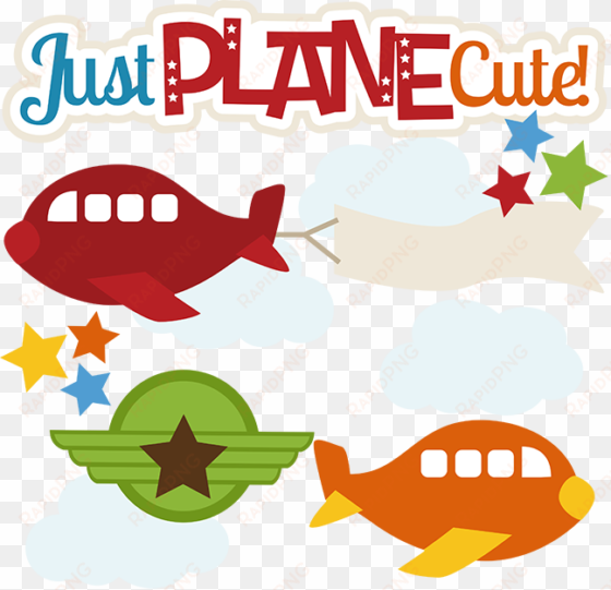 just plane cute svg files for scrapbooking cardmaking - cute airplane with banner