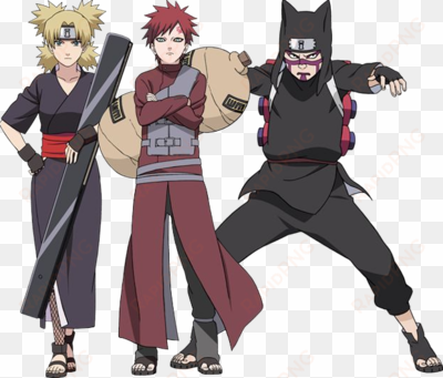 kage have the same aides they did at the kage summit - gaara temari kankuro shippuden