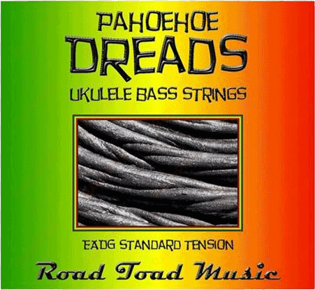 kala road toad pahoehoe dreads 4-string ubass strings - road toad music pahoehoe dreads ukuele bass strings