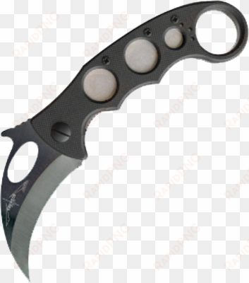 karambit, black-t finish, plain psd - emerson karambit