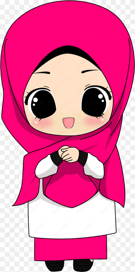 kartun hijab png - cartoon muslim png