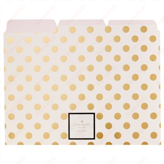 kate spade new york file folders, gold dots - kate spade gold foil dots file folders set of 6