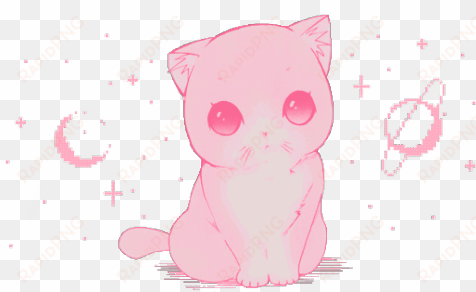 kawaii cats transparent png transparent download - kawaii pink cat