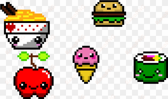 kawaii food - pixel art kawaii food