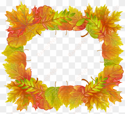 kaz creations autumn fall leaves leafs background frame - full border and frames