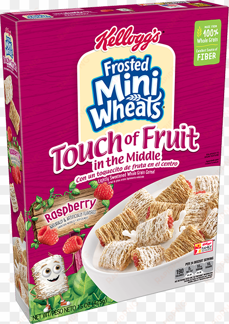 kellogg's frosted mini-wheats touch of fruit in the - raspberry filled frosted mini wheats